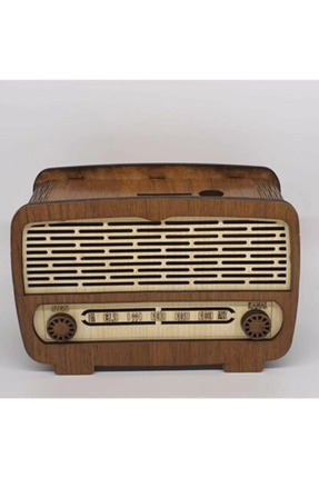 Rustik Ahşap Radyo Kumbara Image 0
