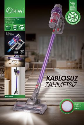Kvc-4040 BLDC Motor Şarjlı Kablosuz Dikey Süpürge Mor Image 0