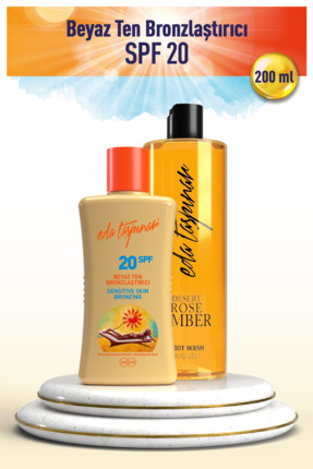 Beyaz Ten Bronzlaştırıcı SPF20 200ml -Amber Duş Jeli 400ml Image 0