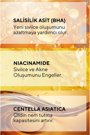 Yağlı ve Akneye Eğilimli Ciltler İçin Salisilik Asitli Tonik Niacinamide, Sitrik Asit 200 ML Image 3