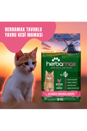 Gelişim Destekleyici Etkisi Ile Tavuklu Yavru Kedi Maması 10kg Image 0