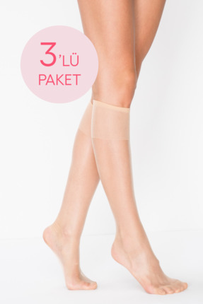 Fit 15 3lü Açık Ten Pantolon Çorap Image 0