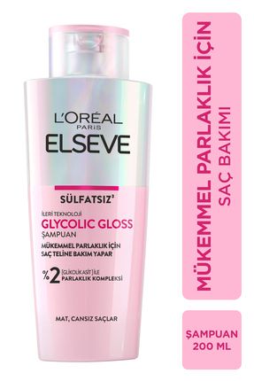 Glycolic Gloss Mükemmel Parlaklık için Bakım Yapan Şampuan [Glikolik Asit] 200ml Image 0