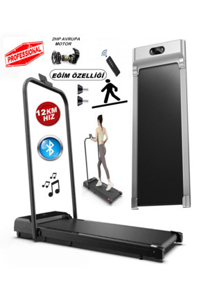 Bluetoothlu Eğimli Yürüme Koşu Bandı 2hp Motor Fitness Katlanır 7 Katman Akıllı Koşu Pedi Kumandalı Image 0