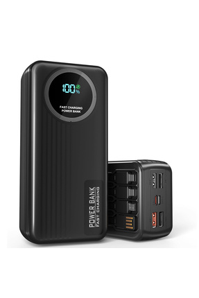 Powerbank 50000 mAh 22.5W Süper Hızlı Şarj LED Ekranlı Kendinden Kablolu Image 0