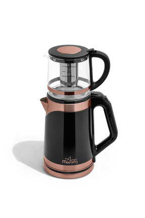 1 L Cam Demlikli 2 L Çelik Su Isıtıcılı Çay Makinesi De23203sx Image 0