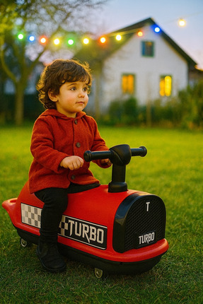 Bingit İlk Arabam Turbo Tren - Işıklı, Müzikli Kornalı Binek Oyuncak 1 - 3 yaş Image 0