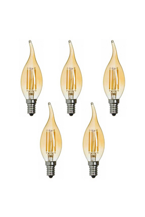 Rustik Kıvrık TA3 4W E14 Amber LED Ampul 300lm (5’li Paket) Image 0