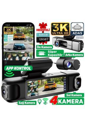 360+ Botslab G980H Pro 3K 4 Kameralı Wifi+GPS Akıllı Araç İçi Kamera +150° Geniş Açı+Yaya Algılama+G Image 0