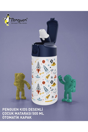 500ML Çocuk Su Matarası | Paslanmaz Çelik | Pipetli | BPA Free | Sızdırmaz Kapaklı Image 0