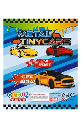 METAL TINYCARS Çek Bırak Metal Oyuncak Arabalar 24’lü Set Image 0