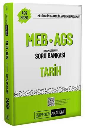 Pegem 2026 MEB-AGS Tarih Soru Bankası Çözümlü Pegem Akademi Yayınları Image 0