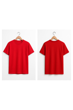 Bisiklet Yaka Penye T-shirt Image 0