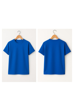 Bisiklet Yaka Penye T-shirt Image 0
