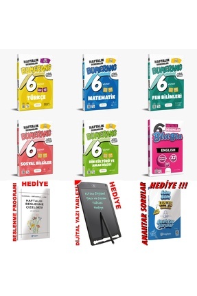 GÜNAY 6.SINIF 2025-2026 GÜNCEL MÜFREDAT HAFTALIK DENEME TÜM DERSLER FULL MEGA SET + 3 HEDİYE Image 0