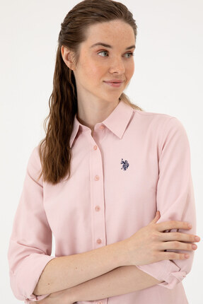 Kadın Pudra Uzun Kollu Basic Gömlek 50316711-VR042 Image 1