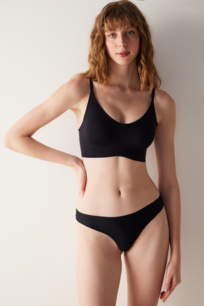 #izbırakmaz Siyah Invisible Balensiz Dikişsiz Bralet Image 0