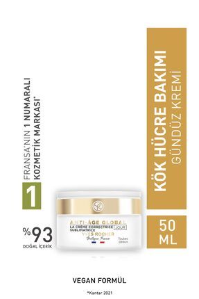 Yaşlanma Karşıtı Bitkisel Kök Hücre Bakımı Anti-Age Global-Hyaluronik Asit&Pantenol-Gündüz Kremi Image 0