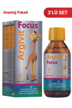 Focus Fosfotidilserin, L-arjinin, Multivitamin Ve Multimineral Içeren Sıvı 3’lü Paket 150 ml Image 0