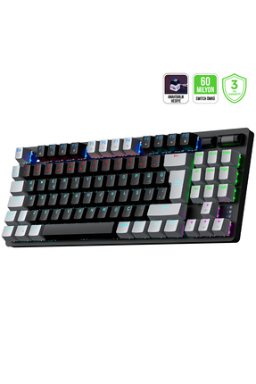 Eva 5 60M Mekanik Red Switch Türkçe Q 88 Tuş USB Gaming Klavye - 3 Yıl Garantili Image 0