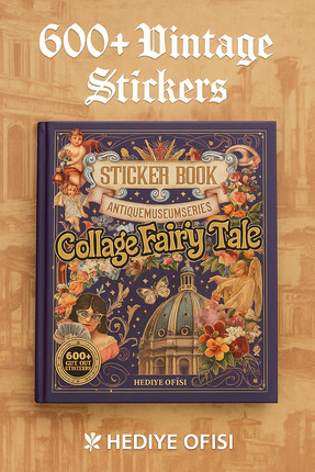 Hediye Ofisi 45 Sayfa Wintage Sticker Kitabı– Bullet Journal & Scrapbook için Renkli Bantlar Image 0