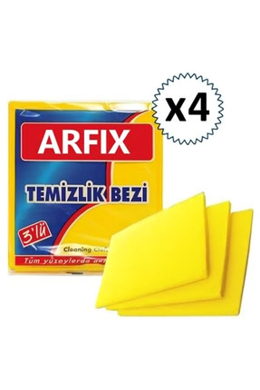 ARFX TEMİZLİK BEZİ SARI BEZ 3X4 12 ADET Image 0