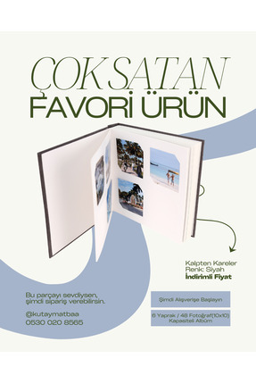Anı Defteri “Kalpten Kareler” Fotoğraf Albümü (48 Fotoğraf Kapasiteli Albüm) Image 0