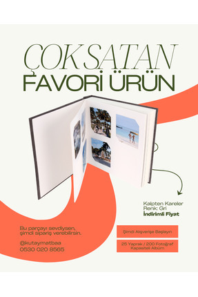 Anı Defteri “Kalpten Kareler” Fotoğraf Albümü (200 Fotoğraf Kapasiteli Albüm) Image 0