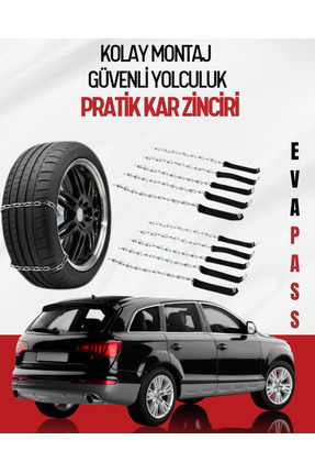 Kar Zinciri, Tak-Çıkar Zincir, Patinaj Zinciri, Kaymaz Pratik Araba Araç Lastik Zinciri Image 2