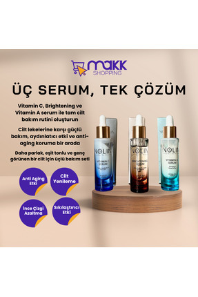 3’lü Serum Seti (Vitamin C + Brightening + Vitamin A Serum) Image 0