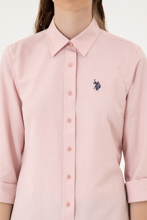 Kadın Pudra Uzun Kollu Basic Gömlek 50316711-VR042 Image 5