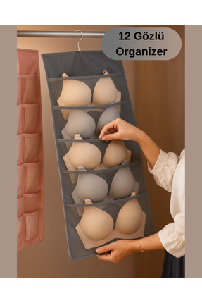 12 Cepli Dolap Içi Iki Taraflı Iç Çamaşırı Organizeri Image 0