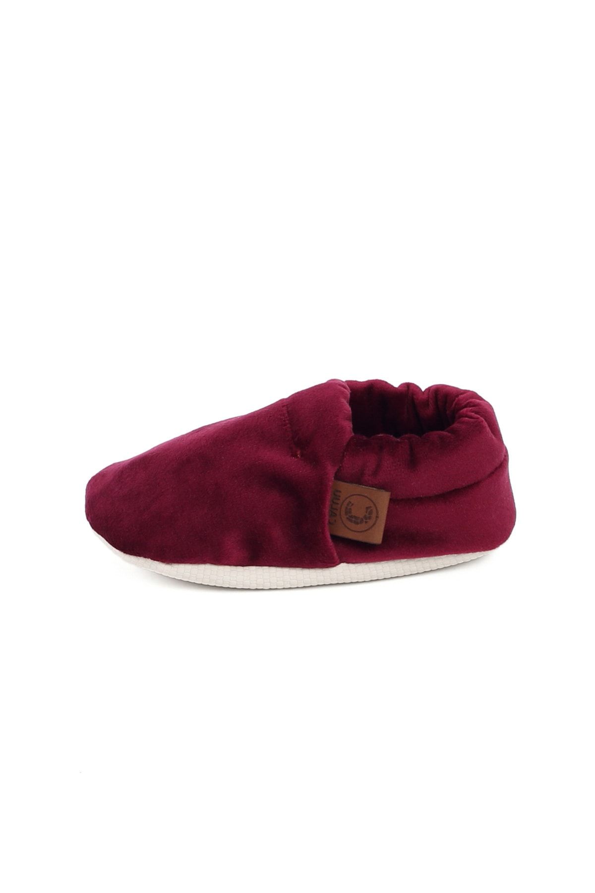 Caluu Baby Bordo Kadife Bebek Patik