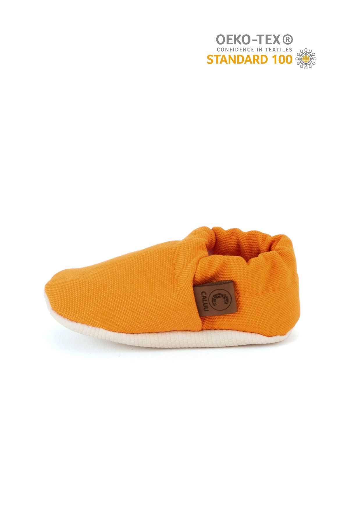 Caluu Baby Oranj Oeko-Tex Pamuklu Bebek Patik