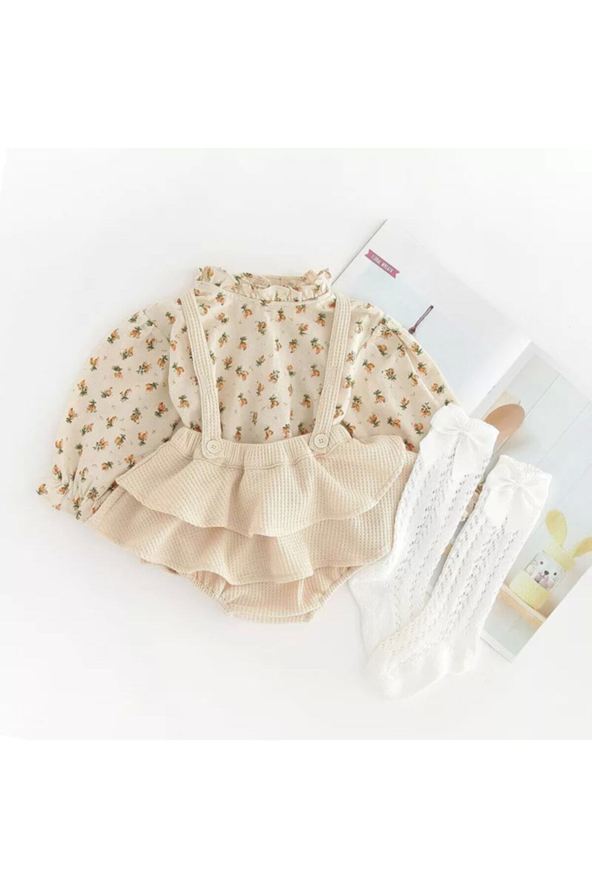 eladamoda Baby Romper( Krem Rengi)