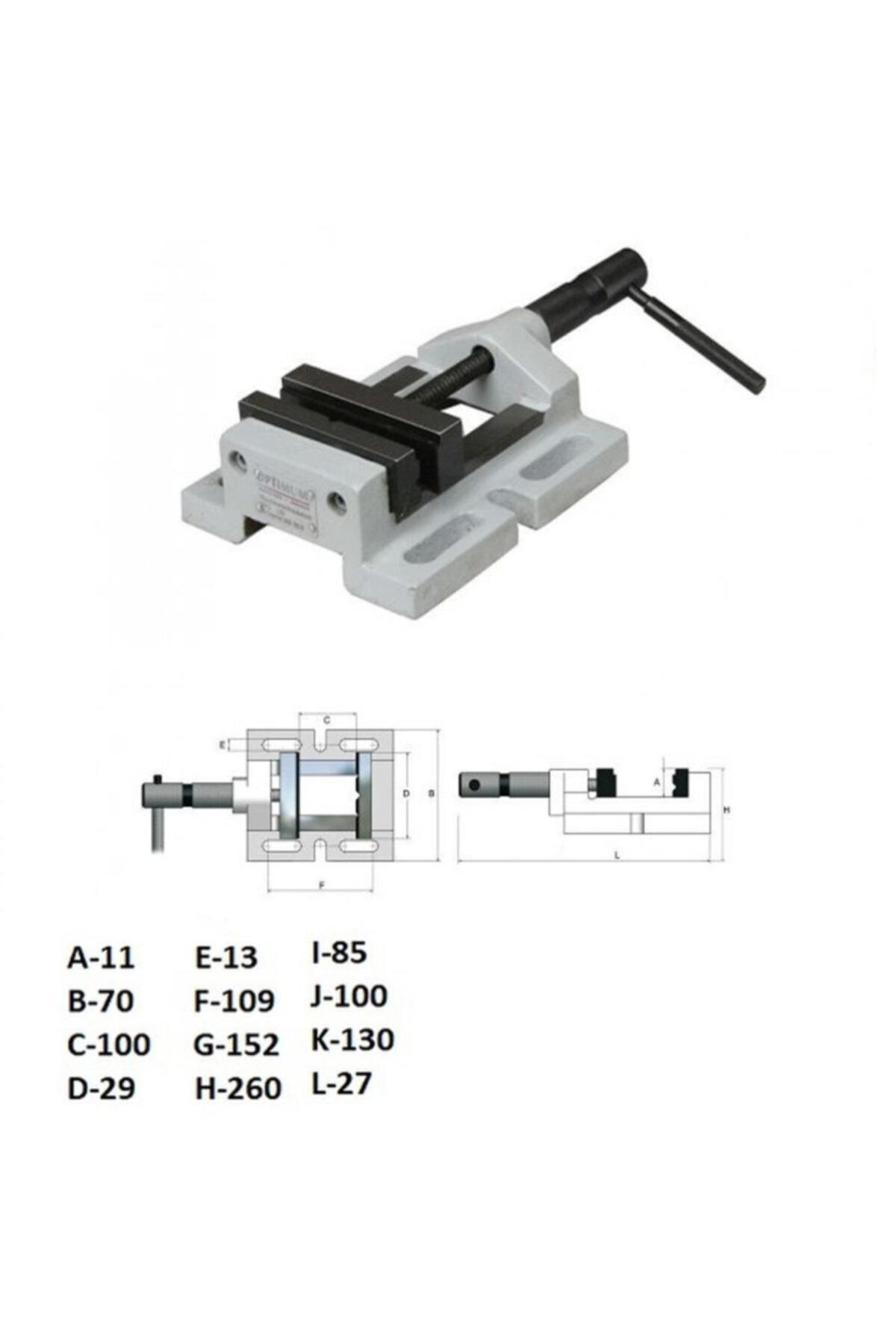 Optimum Bms 85 Sütunlu Matkap Makina Mengenesi 85 Mm