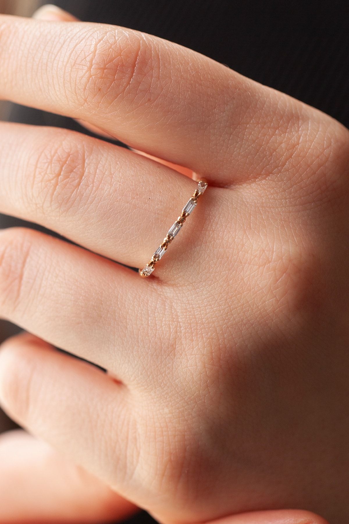 Cenova Kuyumculuk Kadın Sarı Pırlanta Yüzük 0.17 Ct