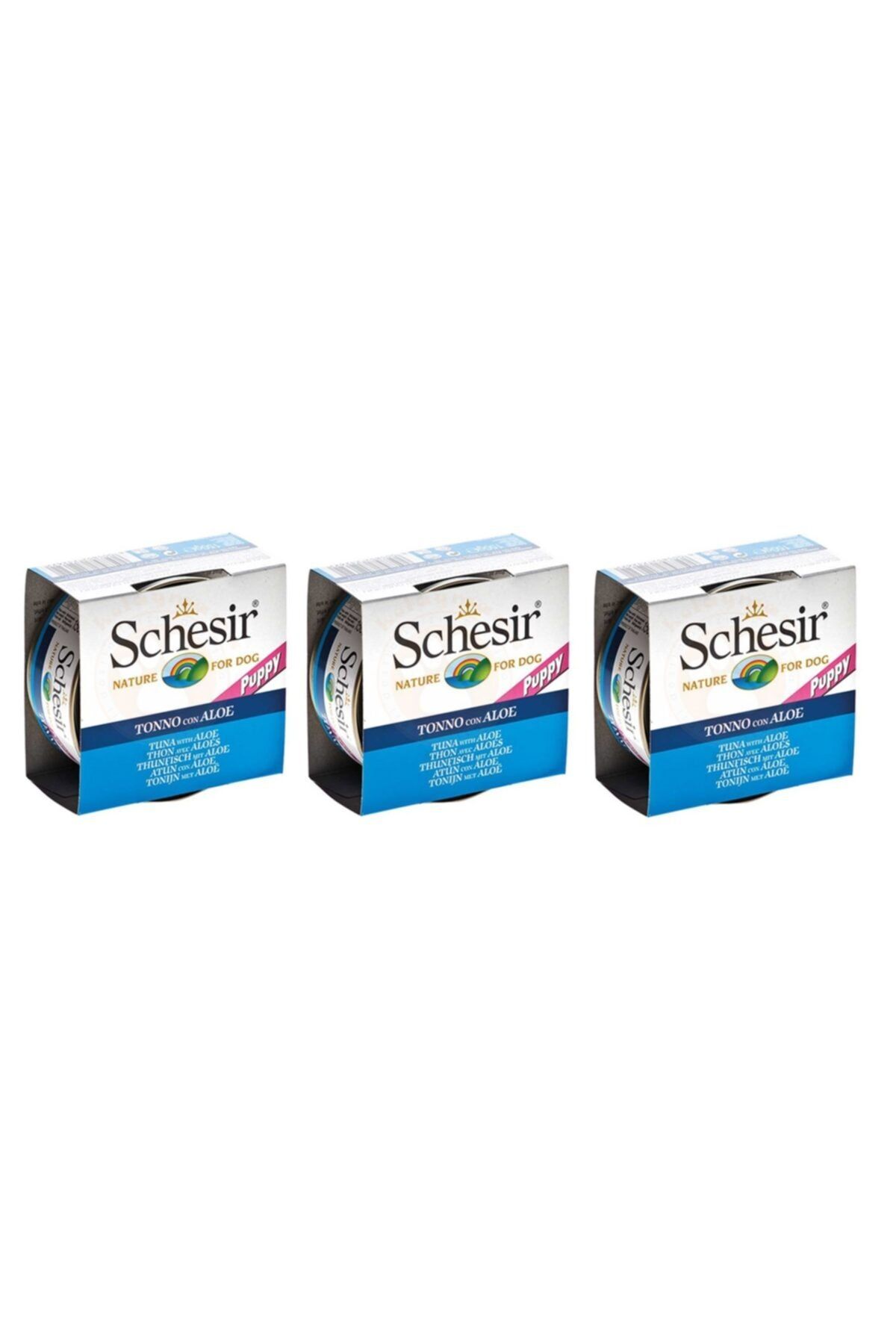 Schesir Yavru Ton Balıklı Ve Aloeveralı Köpek Konservesi 150 Gr. X 3 Adet