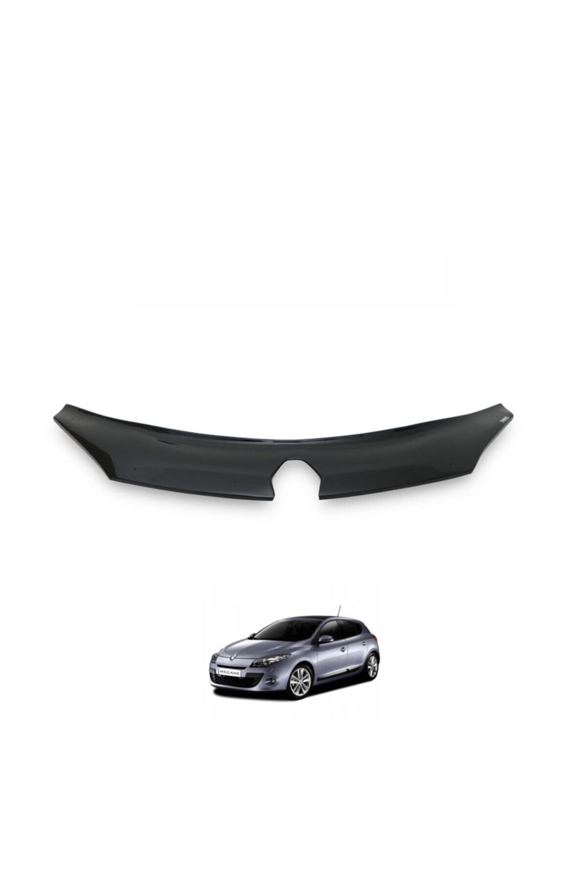 Cappafe Renault Megane Uyumlu 3 Ön Kaput Koruyucu Rüzgarlığı 4mm Akrilik (abs) Piano Black 2009-2016