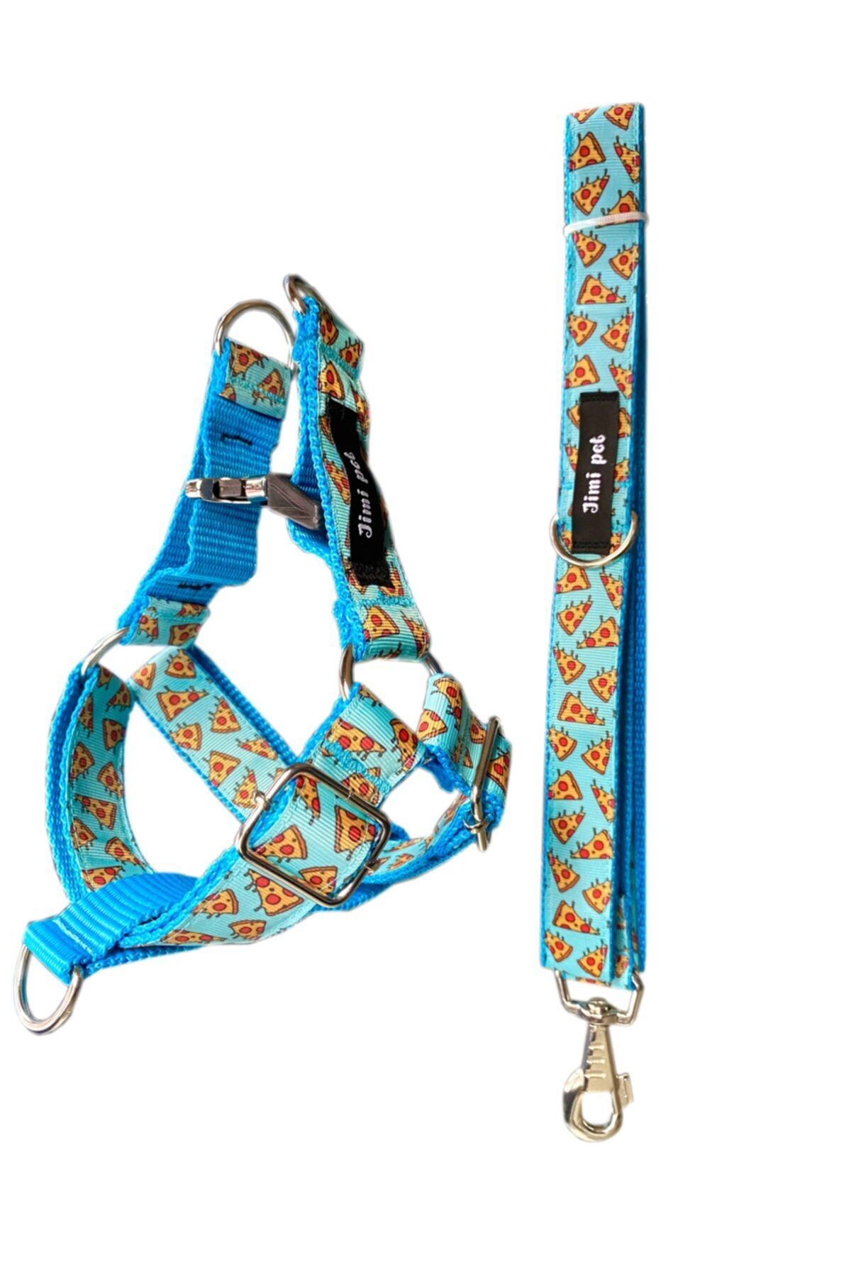 Jimi pet Easy Walk Tasma Seti Medium Beden Pizza Model