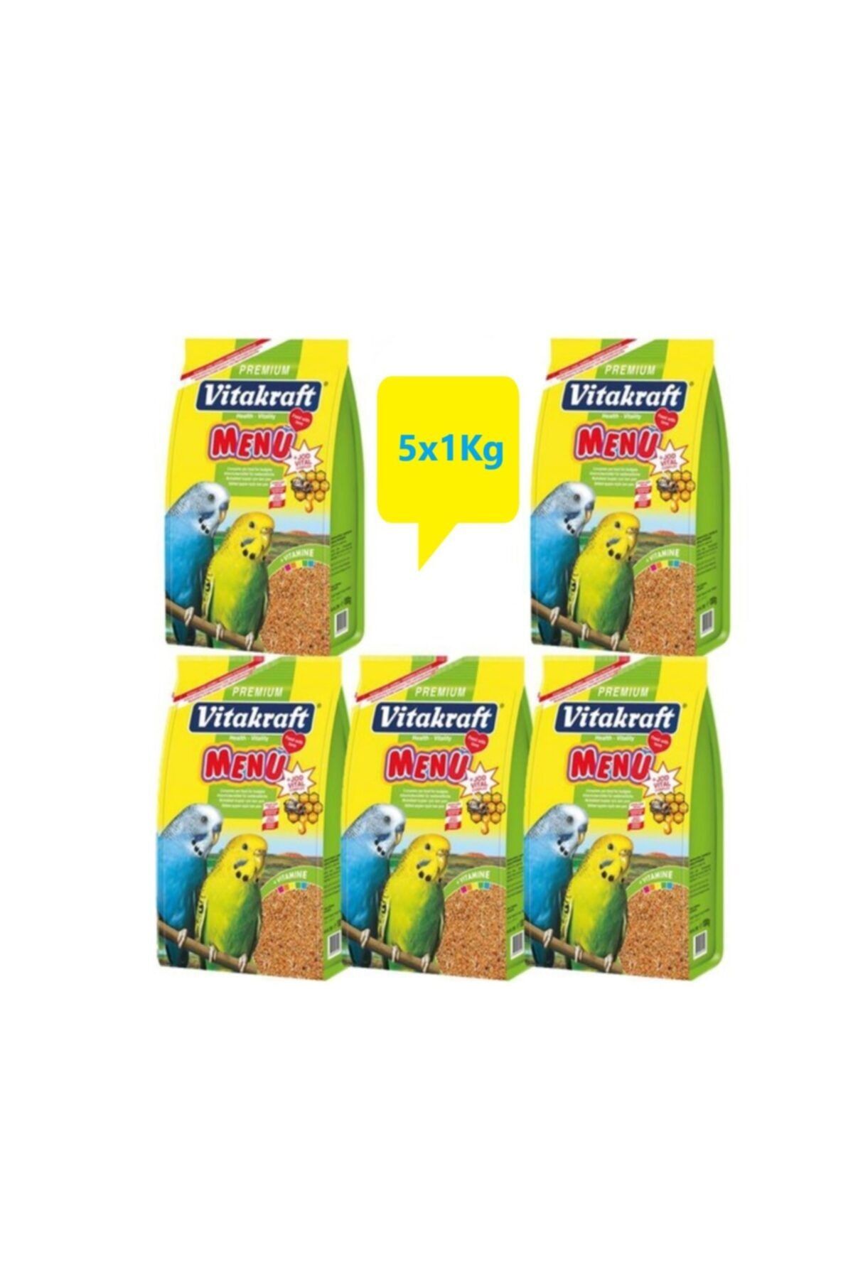 Vitakraft Menu Ballı Muhabbet Kuş Yemi 1kg 5paket