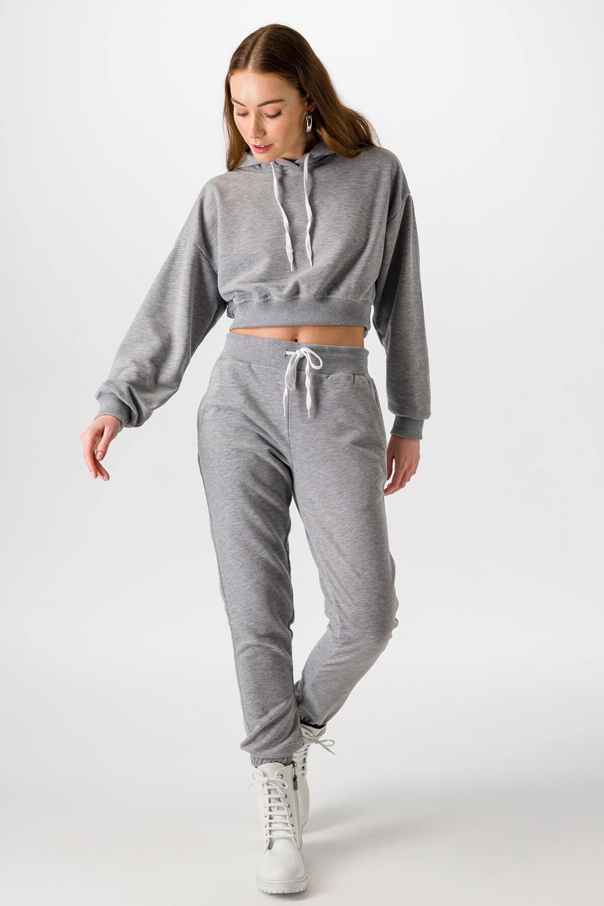 Runever Kadın Gri Eşofman Takımı 20698