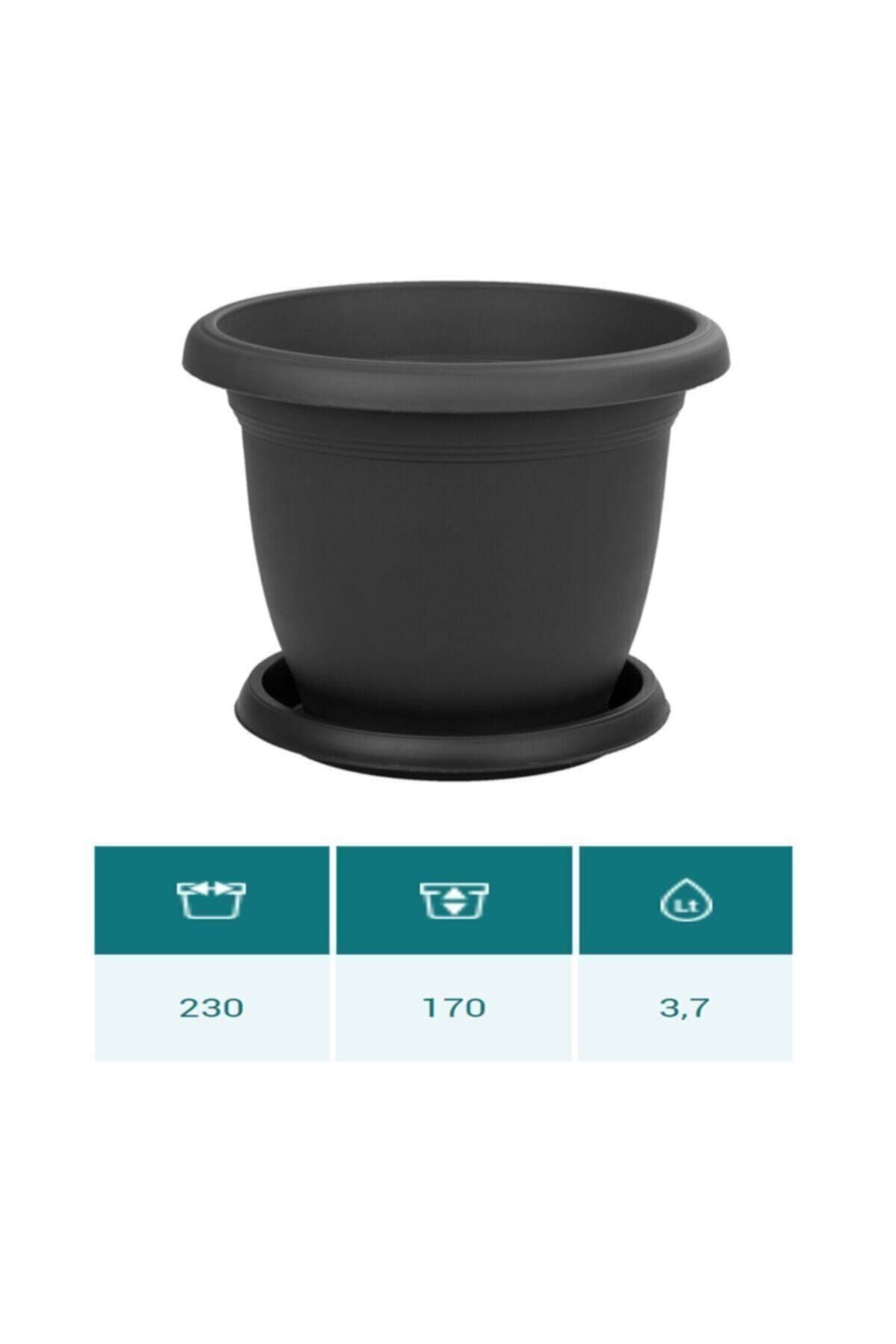 SERİNOVA Villa Saksı 3.7 Litre Antrasit