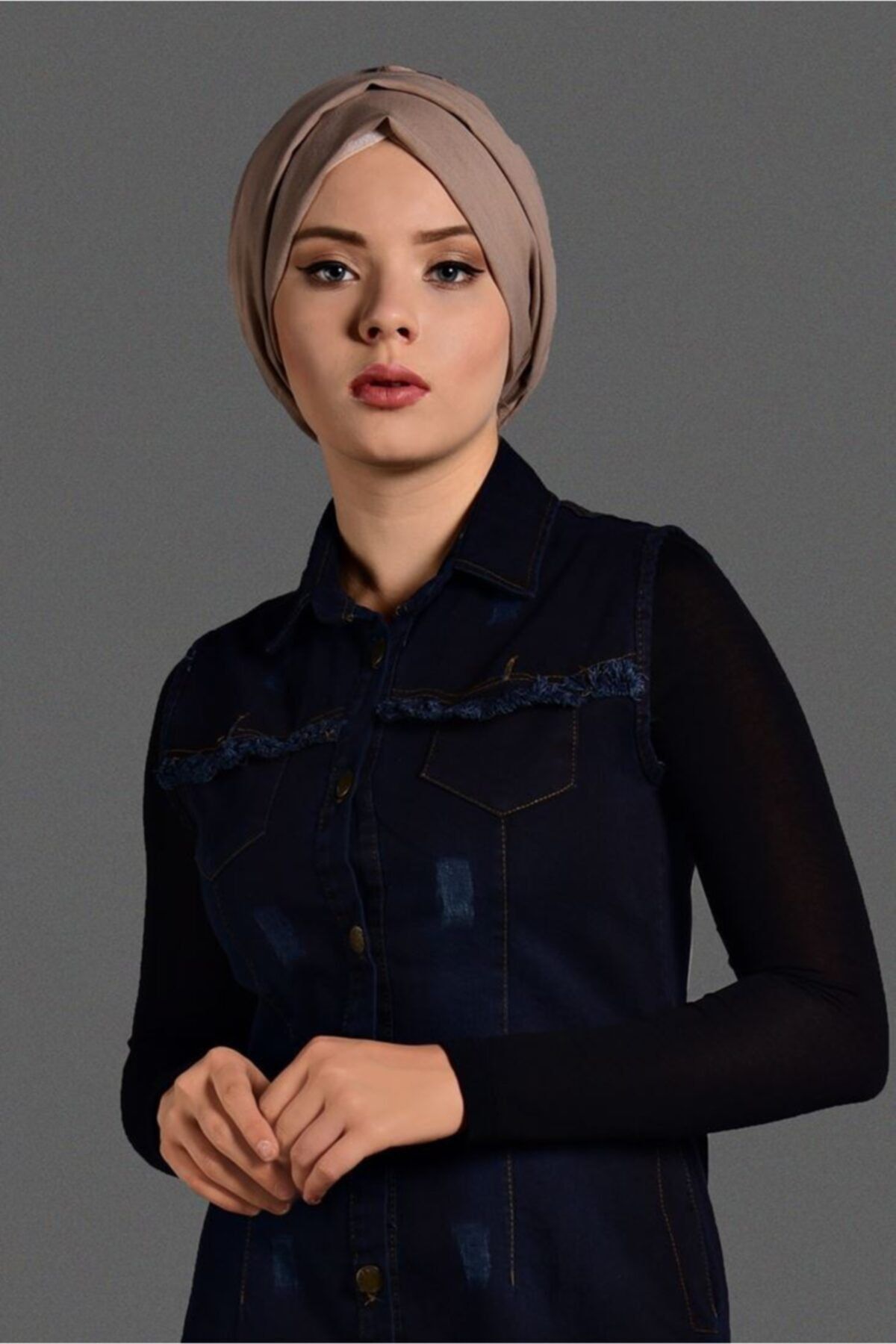 TRENDTESETTÜR Düğmeli Denim Yelek T 0013