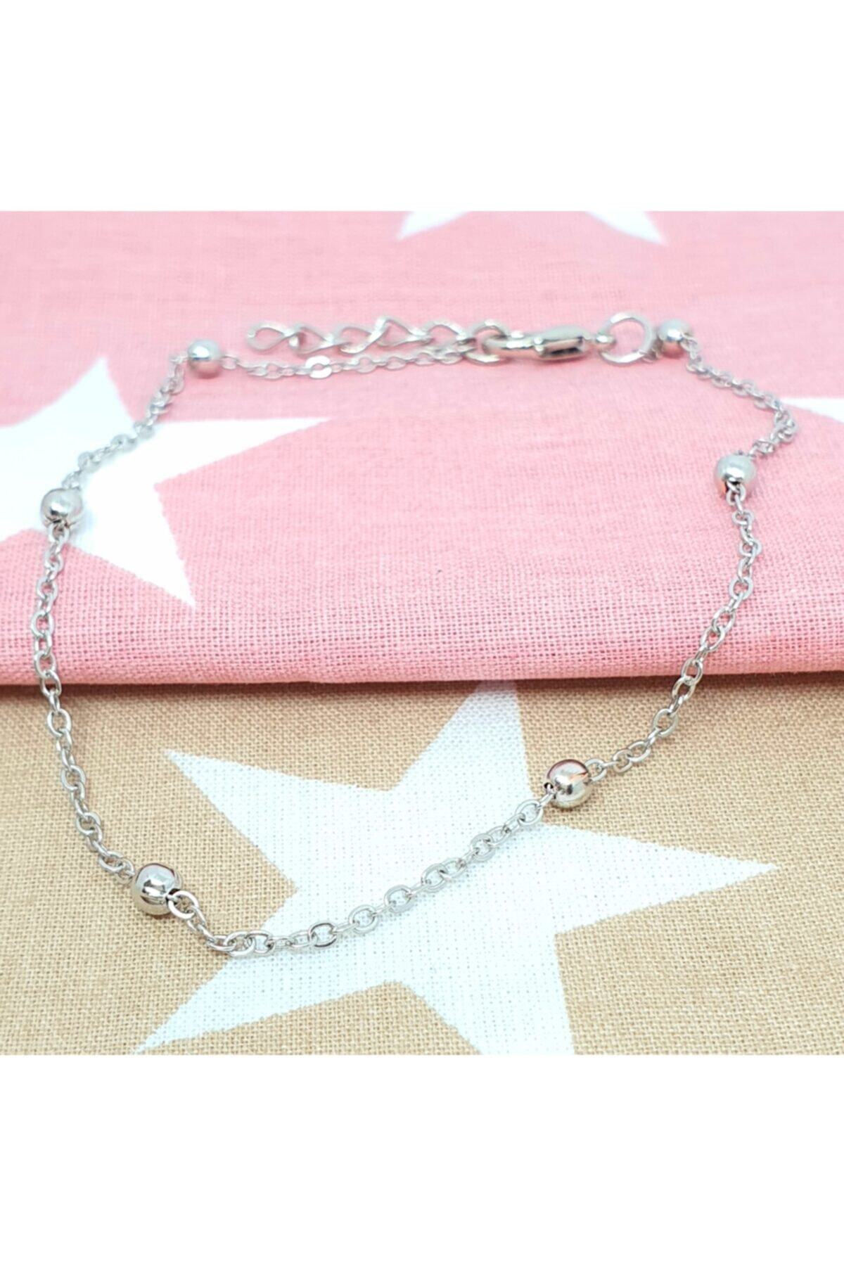 Stone Design Bracelet Parlak Toplar Halhal
