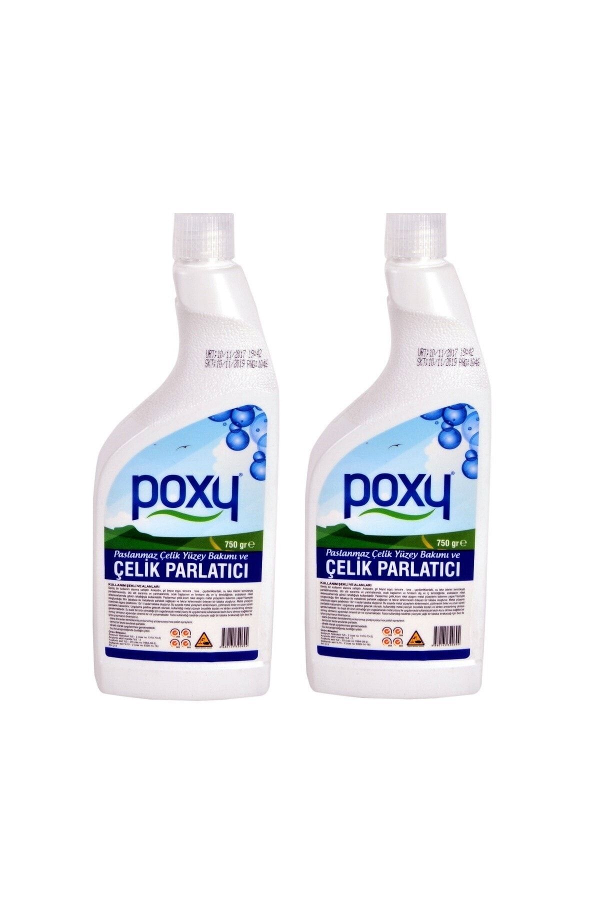 Poxy Çelik Parlatıcı 750 ml 2'li Set