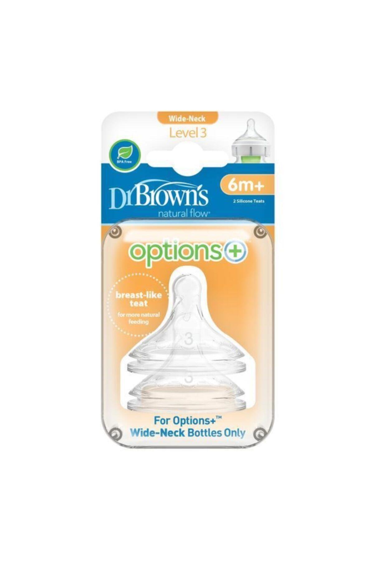 dr brown 's Geniş Ağız 3.evre 2li Silikon Biberon Emziği