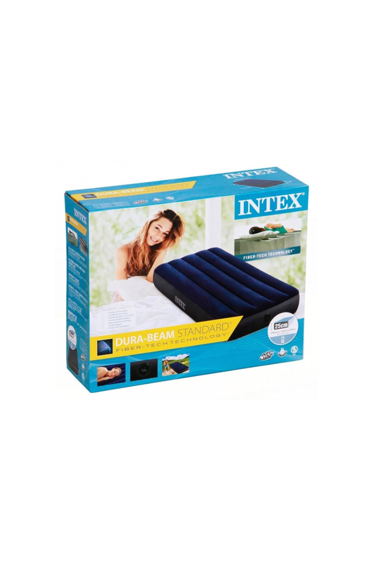 EvinKapında 64756ıky Intex Tek Kişilik Şişme Yatak Lacivert