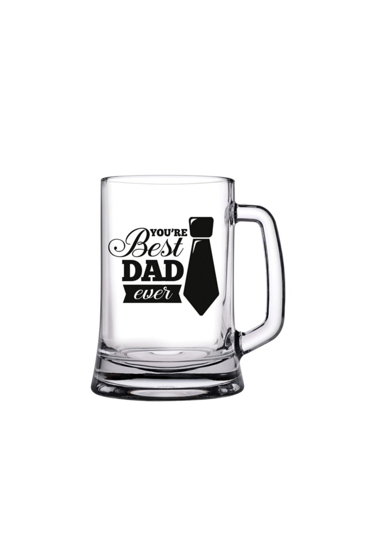 Paşabahçe Best Dad Ever Baba Yazılı Bira Bardağı