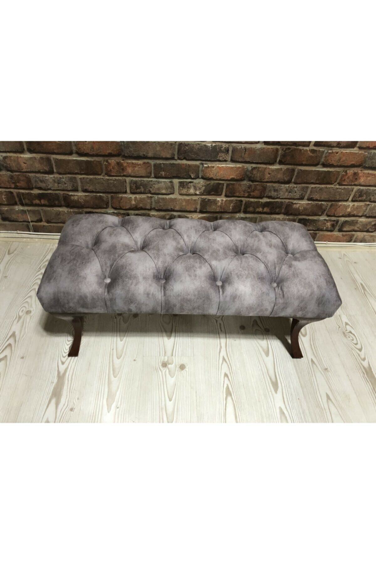 ElizzanMobilya Gri Bench Bank Ve Ayakkabı Giyme Koltuğu